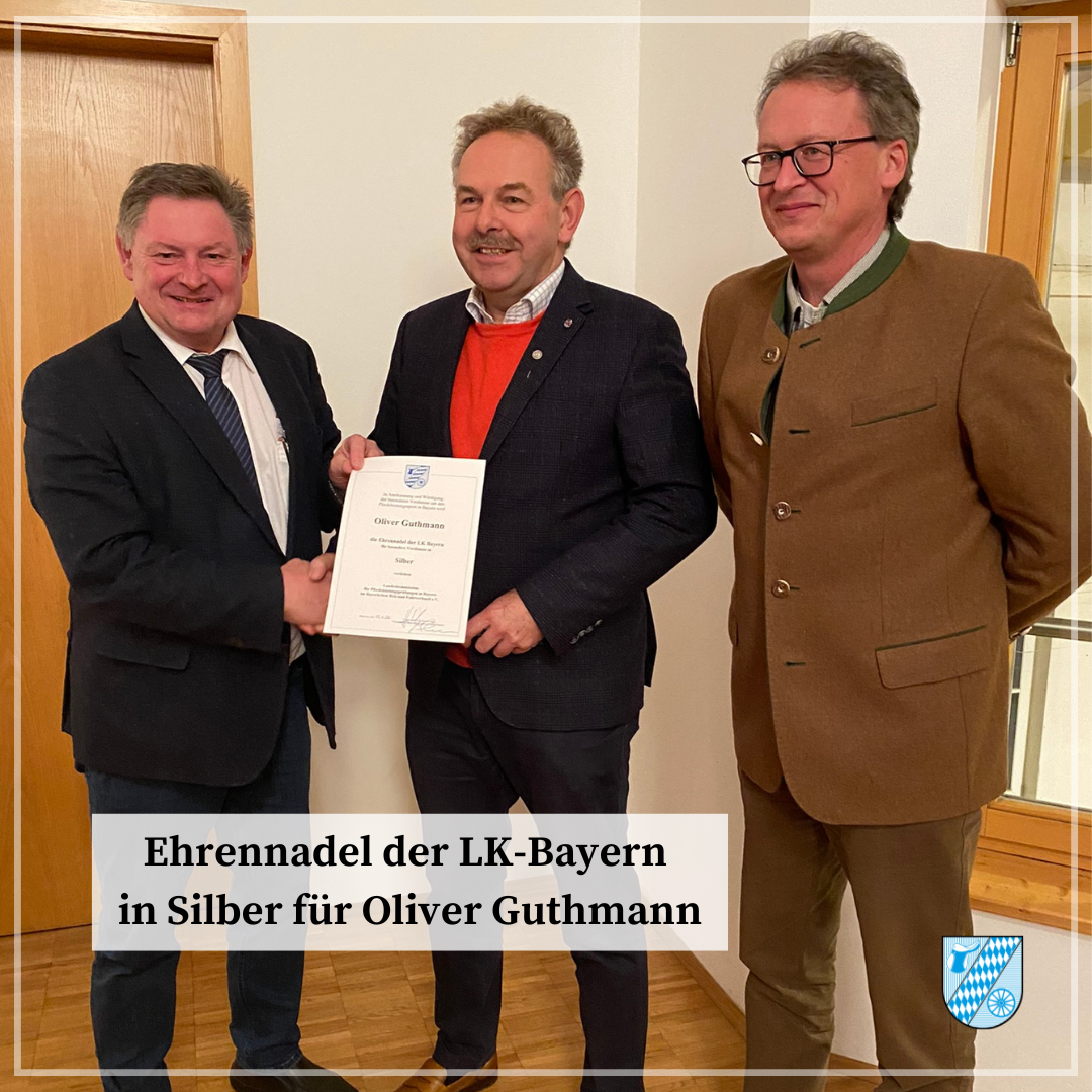 Ehrennadel der LK-Bayern in Silber für Herrn Oliver Guthmann